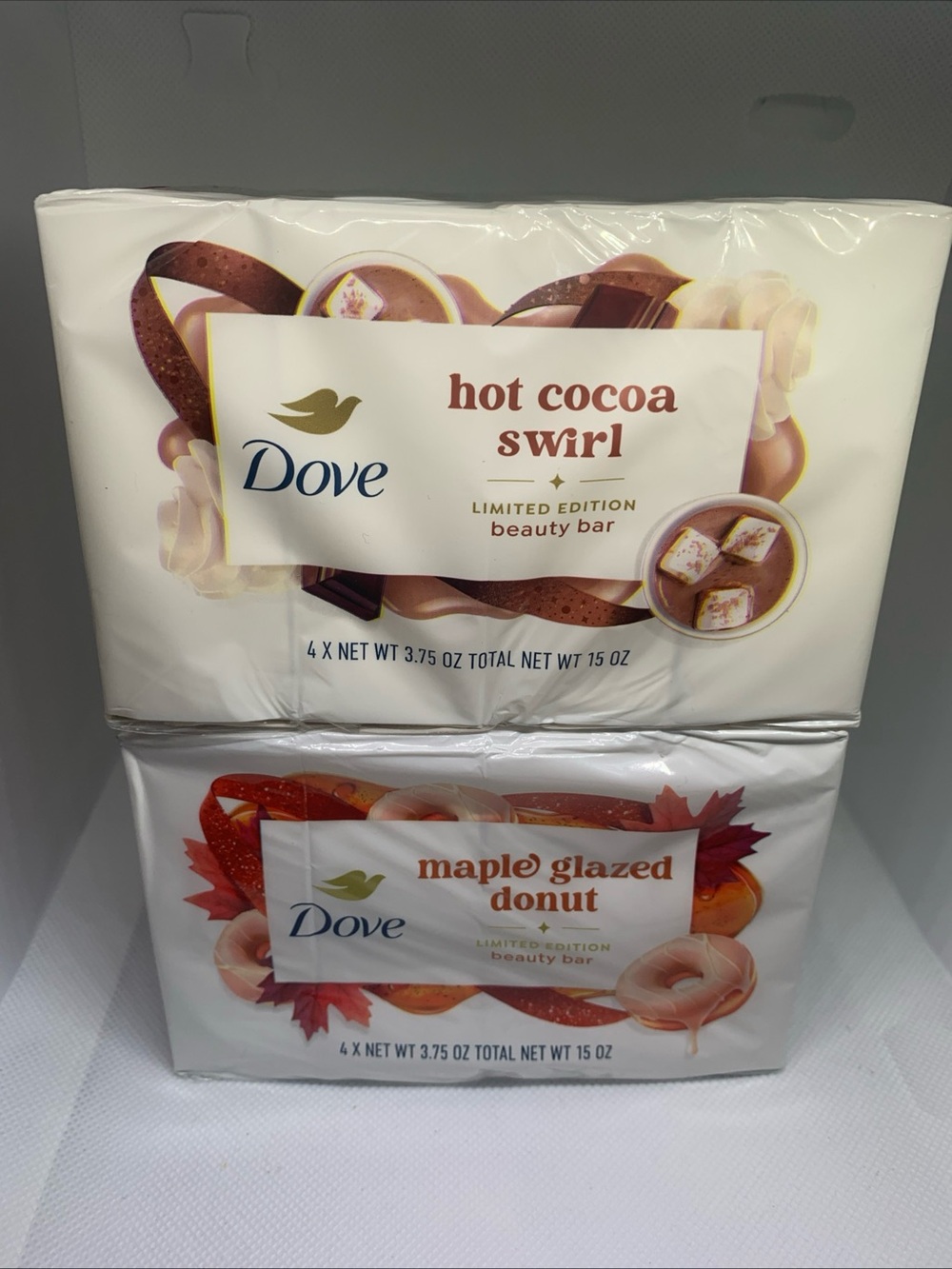 Dove Hot Cocoa Swirl Limited Edition Beauty Bar and Maple Glazed Donut